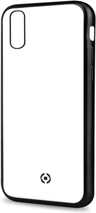 Celly Laser Matt iPhone Xs Max Achterkant Hoesje Transparant, Zwart