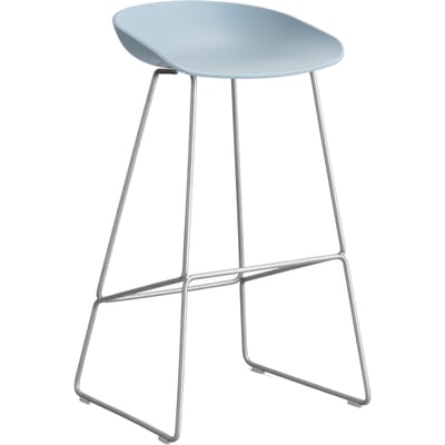 HAY About a Stool AAS 38 - slate blue 2.0 - roestvrij staal - Standaard glijders kunststof - Zithoogte 75 cm