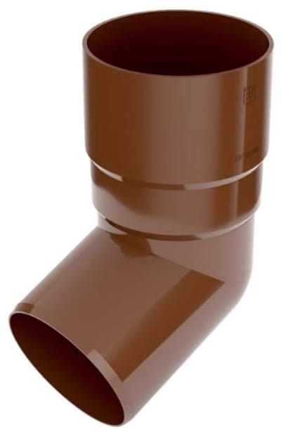 Dakgoot Bocht 67,5° Bruin - Regenpijp Systeem 90