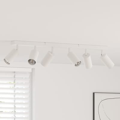 vidaXL Plafondspot met schijnwerpers Wit 73 x 6 x 16 cm Metaal