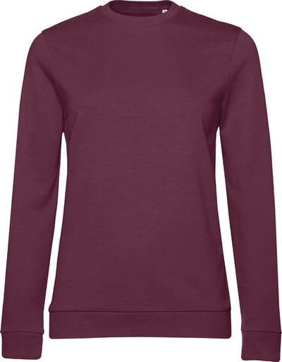 Sweater 'French Terry/Women' B&C Collectie maat XS Wijnrood