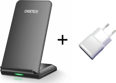 Choetech Draadloze oplaadhouder 10W - snel laden - Incl. AC adapter - Zwart