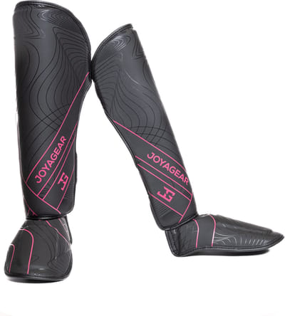 Joya Essential - Scheenbeschermers - Zwart met roze (Beschikbaar in verschillende maten)