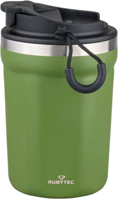 Rubytec Shira Mugshot - 200 ml - Thermosbeker - Koffiebeker To Go - Vacuüm Drinkfles - Thermosfles - Waterfles - RVS Drinkfles - Urenlang Koud of Warm Drinken - Lekvrij - BPA-vrij - Groen