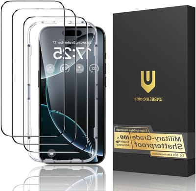 3-Pack iPhone 16 Pro Max Screen Protector van Tempered Glass, Volledige Bescherming, Krasbestendig en 9H Hardheid, Gevoelig Aanraakoppervlak