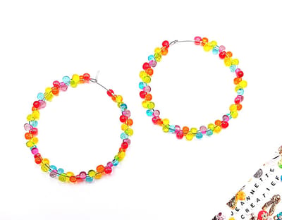 Jeannette-Creatief® - Beach - Zomer Carnaval 06 - Regenboog - Rainbow - Zilverkleurig oorringen -Hoops- Statement zilver - Oorbellen - Oorhangers - Pride