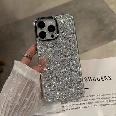 Coque de téléphone de luxe à paillettes scintillantes antichoc pour iPhone 16 15 14 13 12 11 Pro Max Plus Housse de protection souple avec bumper For iPhone 12 Pro&CHINA&Silicon