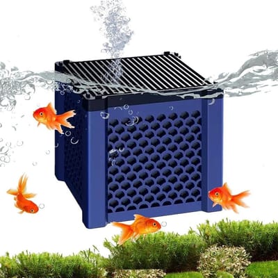 Aquariumpomp - Aquariumfilter - Aquariumpomp met filter-Pure Cube Sink Filter - Eco Sink Waterzuiveraar Cube - Superieure filtratie en geurcontrole - Actieve koolwaterzuiveraar voor vee voor vijvers, aquaria en vissen (blauw - één verpakking)