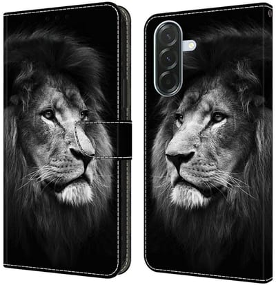 Leeuw - agenda book case hoesje - Telefoonhoesje geschikt voor Samsung Galaxy A57 5G