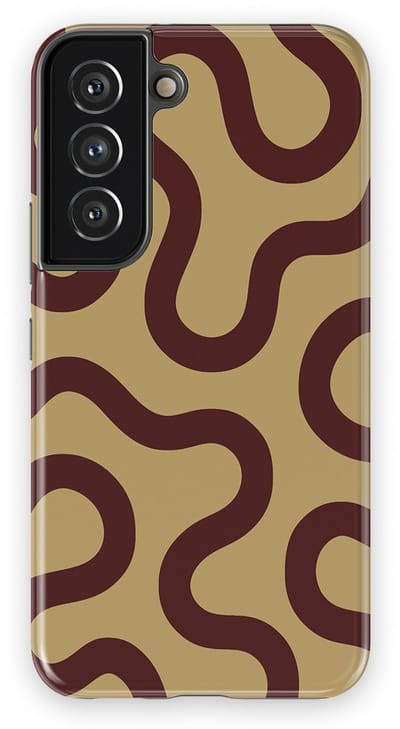 DripCase Motion Flow Tough Hoesje Samsung Galaxy S22 | Backcover met Mag | Trendy Design | Valbescherming | Cocoa Curve