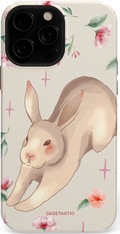 Casetastic Hoesje Geschikt voor Apple iPhone 13 Pro Max Magsafe - Stijlvolle Beschermende Duo-layer Case - Lief konijntje
