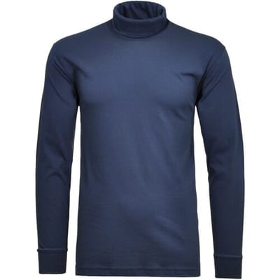 Ragman Long Sleeve Uni Col T-Shirt Single Jersey Night Blue / male
