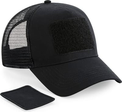Beechfield Meshpet, verstelbaar aan de achterkant met afneembare patch. B641 - Black - One size