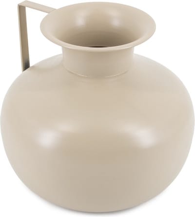 HomeBound by KY | Vaas metaal met oor zand | bloemenvaas | 4x25,5x25,5cm