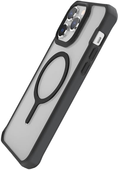 Itskins, Hoesje geschikt voor iPhone 14 Pro Max - Hybrid Solid Versterkt MagSafe Compatibel, Transparant