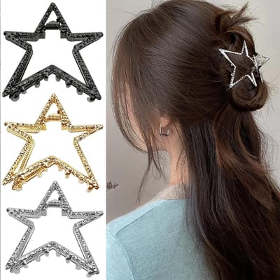 Dailygoods- Haarspelden - 3 Stuks Stervormige Haarspelden - Antislip Ontwerp - Geschikt voor Dun/Dik Haar - Duurzaam - Stijlvolle Grip - Haarklem