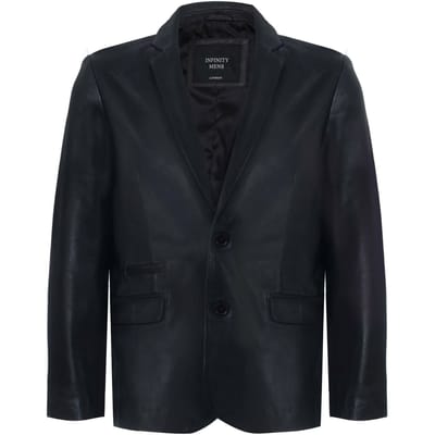 Jas Leren Blazer Zachte Italiaanse getailleerde jas