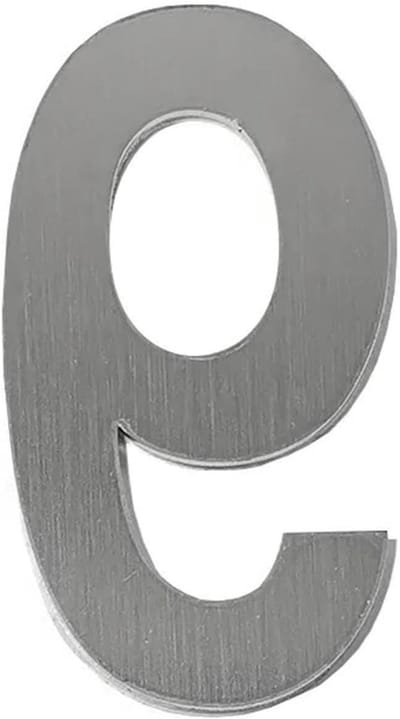 Huisnummer Sticker - Adres Plaat - Huis Identificatie - Roestvrij Staal - 7.5 cm - Zilver