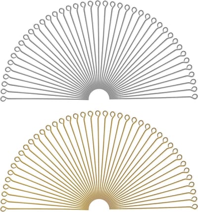 200 stuks 24 mm Oogspelden Naalden Messing Klinknagels Gouden Zilveren voor doe-het-zelf Accessoires Sieraden Maken Handwerk