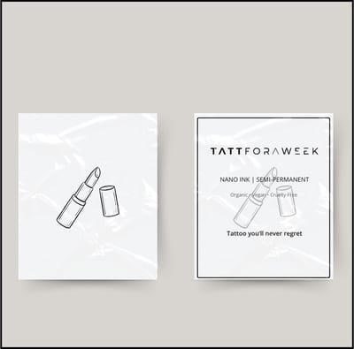 Tijdelijke tattoo lipstick | Neptattoo volwassenen | Tijdelijke tattoo voor volwassenen | Temporary tattoo | Plaktattoos voor volwassenen | Neptattoos | Probeer zorgeloos een tattoo | tattforaweek