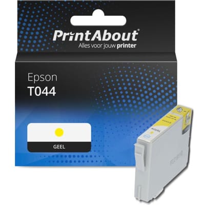 PrintAbout huismerk Inktcartridge T044 (C13T044440) Geel Geschikt voor Epson