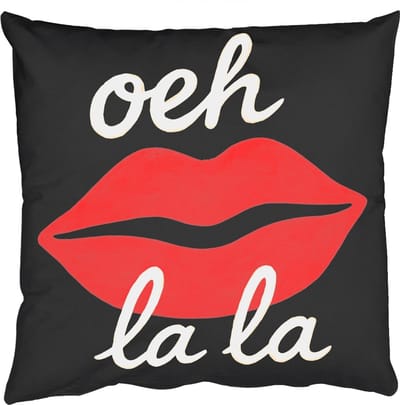 Sierkussens - Kussentjes Woonkamer - 50x50 cm - Lip - Rood - Quote