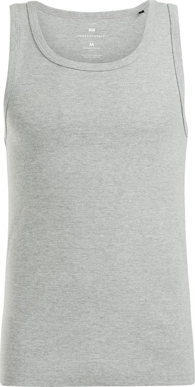 WE Fashion Heren Slim fit geribd singlet