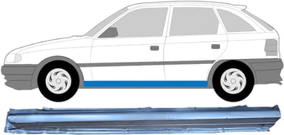 Volledige dorpel voor Opel Astra F 1991-2002 / Links