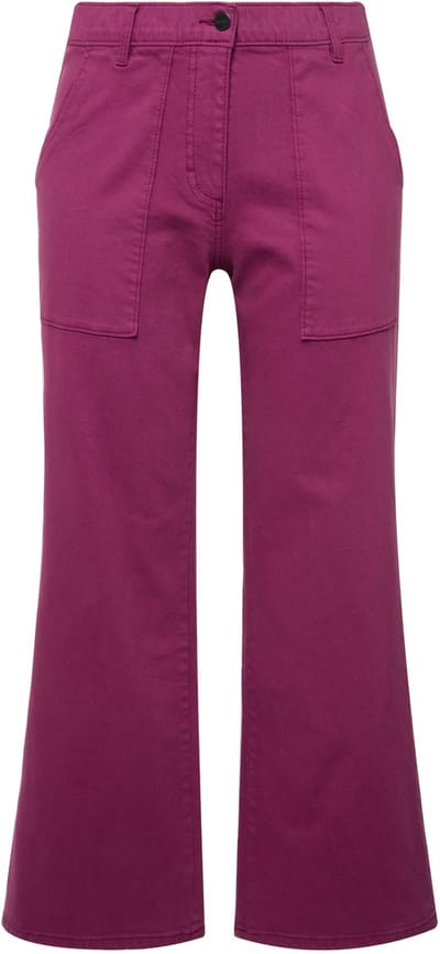 Ulla Popken - Dames - Color-jeans Mary wijde pijpen biologisch katoen - Fuchsia - Maat 48
