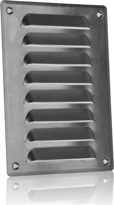 Ventilatie Rooster - Metaal rooster - Luchtcirculatie - Met horreldoek - 140x190mm - Aluminium