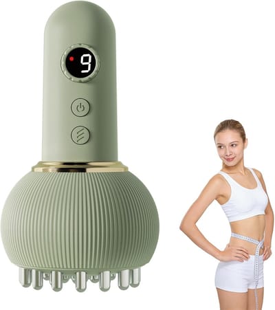 Lymfedrainagemassageapparaat - anti-cellulitisapparaat - Lichaamsvormend apparaat met microstroom, verwarming en vibratie voor striemen en cellulitis - cadeau voor vrouwen en mannen - groen