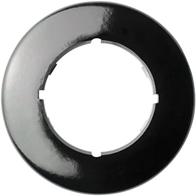 Afdekframe 1-voudig - Afdekplaat Rond - Schakelaar Afdekken - Bakeliet Stijl - 8.6 x 8.5 cm - Zwart