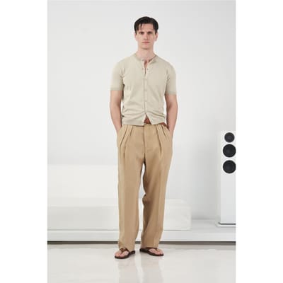 Tailored Wijde Pantalon met Plooien