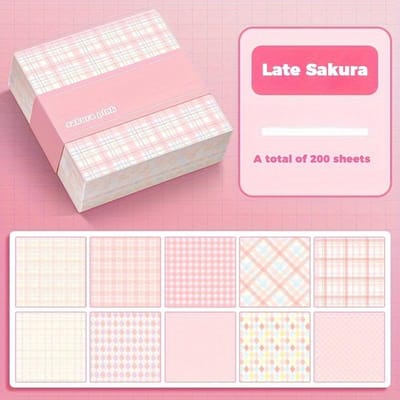 Boîte de 200 Post-it épais avec motif tribal à carreaux, 6 couleurs de série Idéal pour marquer les erreurs, indexer et prendre des notes pour l'école et le bureau