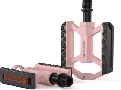 Fietspedalen Aluminium - Platform Pedalen - Veilig Fietsen - 3 Afgedichte Lagers - 7.5 x 8 cm - Roze