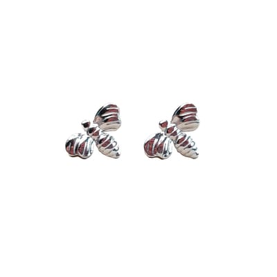 Ava & Imber Bee Studs | Zilver | Stainless Steel Oorstekers Bij | Zilveren Oorbellen