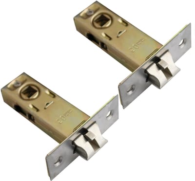 Dailygoods - Unifizz Buisvormige Klink Gevorkte 50mm Interne Deurslot Mortice Latch Gepolijste Deurvergrendelingen & Bouten voor Sprung Hendel Deurgrepen 8 Stks