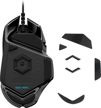 kwmobile muis voeten sticker geschikt voor Logitech G502 wired (not for wireless) - Computermuis glijder - Stickers in zwart
