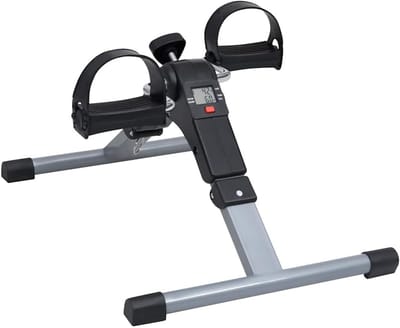 Trainingsapparaat met pedalen - Indoor hometrainer - Cardio training thuis - Instelbare weerstand - Opvouwbaar design - Zwart