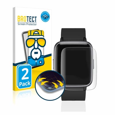 BROTECT - Screenprotector voor Letsfit Fitness Tracker 1.3" - Folie Beschermfolie transparant volledig dekking - 2 Stuks