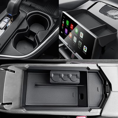 Dailygoods - CDEFG Compatibel met Toyota C-HR CHR 2024 2025 facelift middenconsole, organizer en bekerhouder, opbergdoos, auto-middenconsole, CHR Hybrid 2025, accessoires, 3 stuks