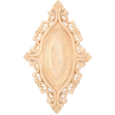 Houtsnijwerk Decal Onlay Ongeverfd Snijwerk Applicatie Thuis Muur Meubel Decor beige