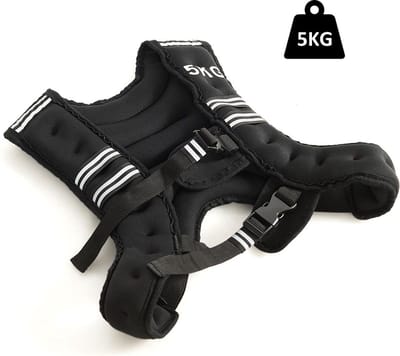 Trendmix Gewichtsvest 5 kg – Weighted Vest & Verzwaringsvest – Verstelbare Pasvorm – Reflecterend – Zwart