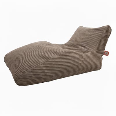 Whoober Bali XL – Lounge XL Zitzak – Taupe dik ribfluweel – Comfortabel & Duurzaam