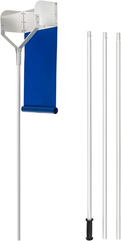 Sneeuwruimer met Verbreid Aluminium Frame en Antislip Handgreep, Uittrekbare Stang voor Sneeuw en Bladeren