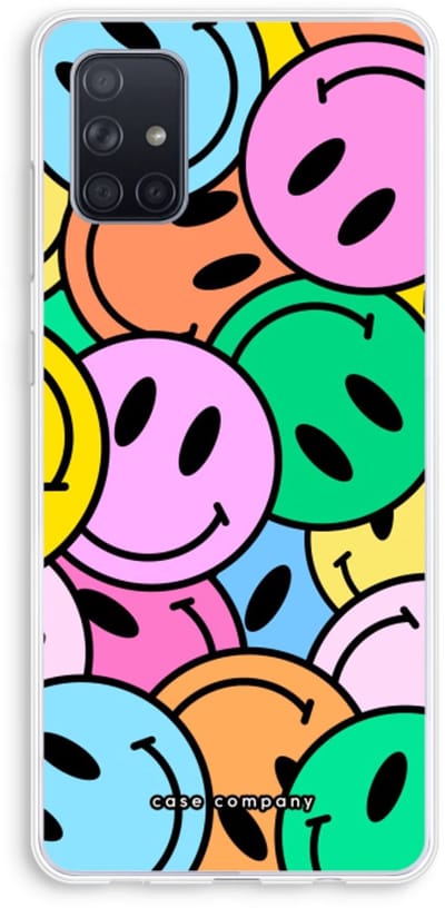 Case Company® - Hoesje geschikt voor Samsung Galaxy A71 hoesje - Smiley N°1 - Soft Cover Telefoonhoesje - Bescherming aan alle Kanten en Schermrand