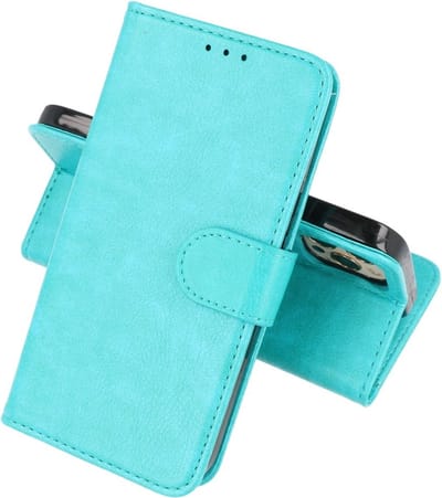 Zakelijke Book Case Telefoonhoesje - Portemonnee Hoesje - Geschikt voor iPhone 14 Pro - Groen