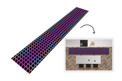Keukenloper - Loper keuken - Design - Abstract - Neon - 300x50 cm - Keukenloper vinyl
