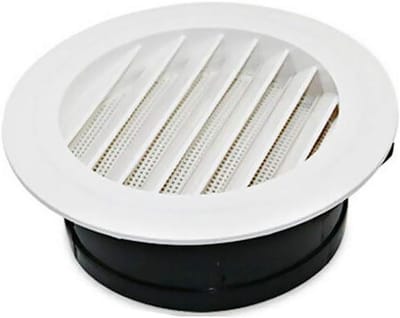 Circular Air Vent Grille Covers 75MM - ABS Kunststof - Ronde Wandventilatie - Thuis Gebruik - Ventilatie Cover - Wit & Zwart - Oblique - Ventilatie accessoire.