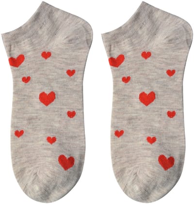 Clayre & Eef Grappige Sokken one size Beige Polyester Hartjes